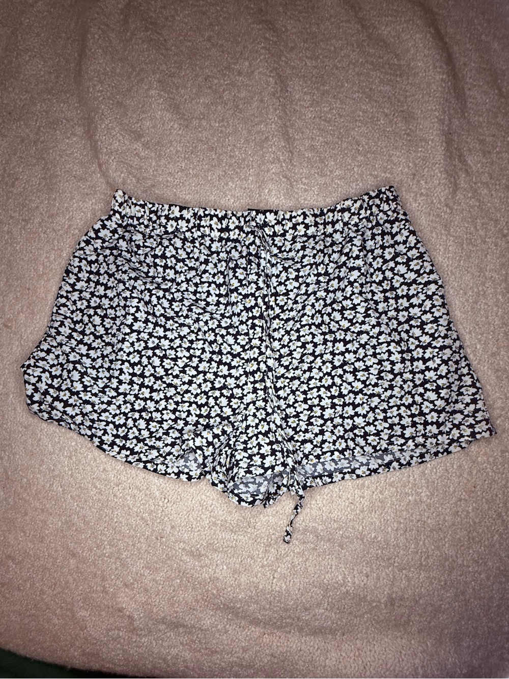 SHEIN Navy Blue Floral Drawstring Women’s Shorts Sz XL